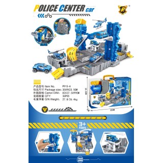 Folding Car Park in Suitcase + Accessories Police Edition