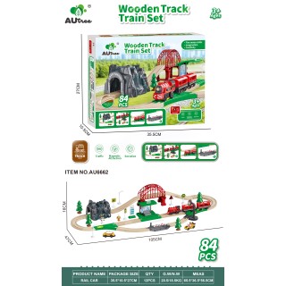 Wooden Train Track 84pcs.