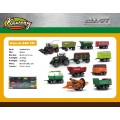 MEGA Metal Set Tractor and Harvester + Trailers