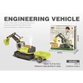 Multifunctional Green Excavator Rider with Trailer