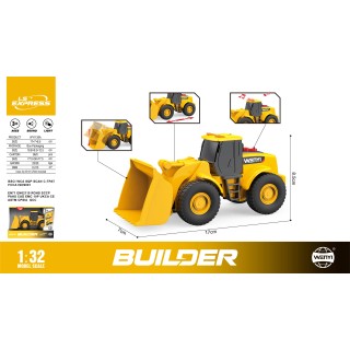 Yellow Excavator with Lights and Sound Function 1:32